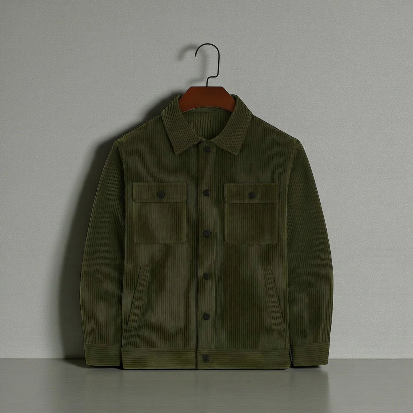 Men's Corduroy Light Weight Jackets - Olive