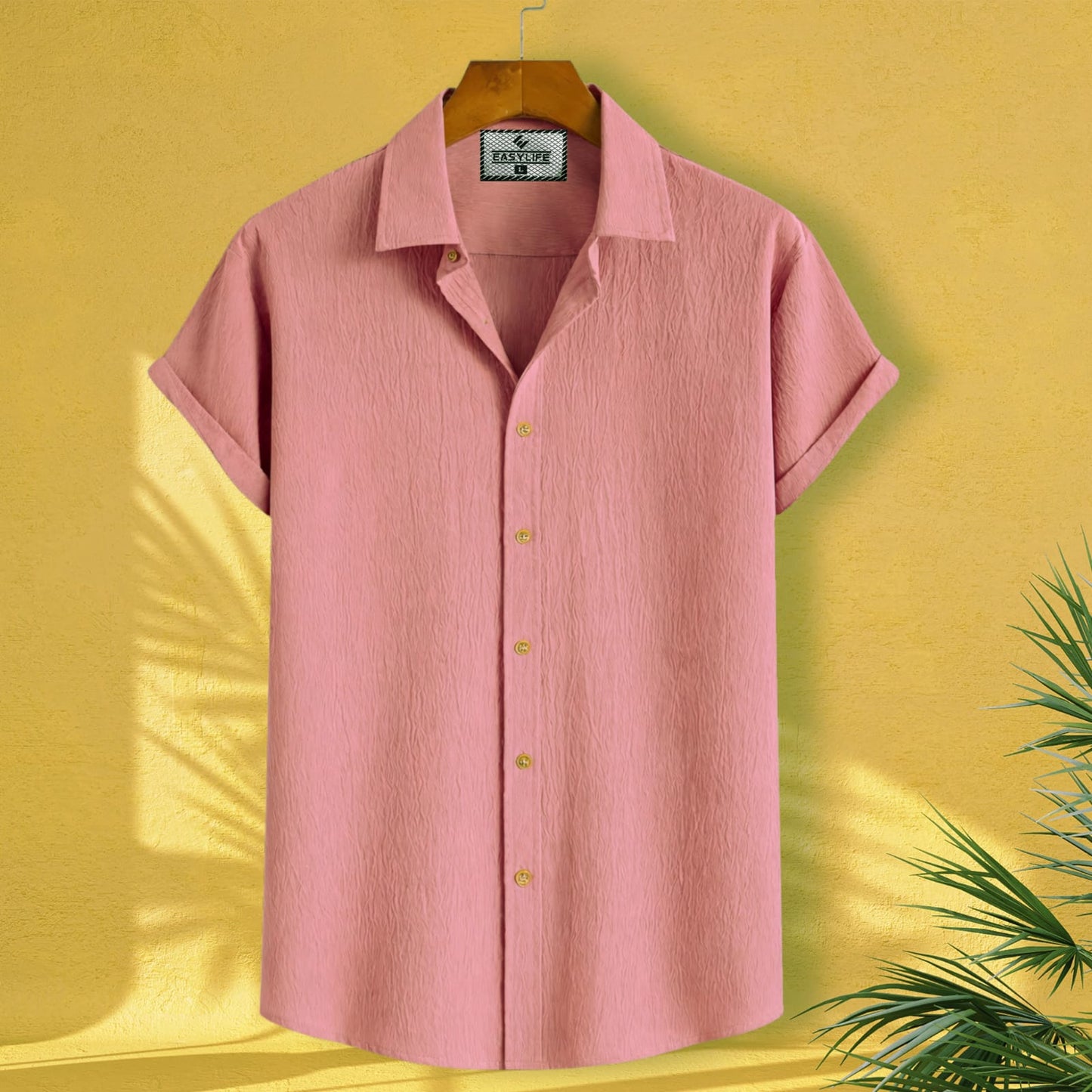 Zafran Half Sleeve Casual Shirt - Deep Pink