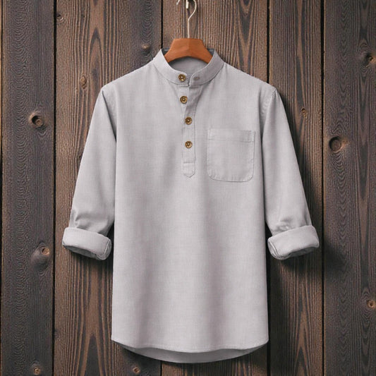 Premium Full Sleeve Luxury Katua - Ash