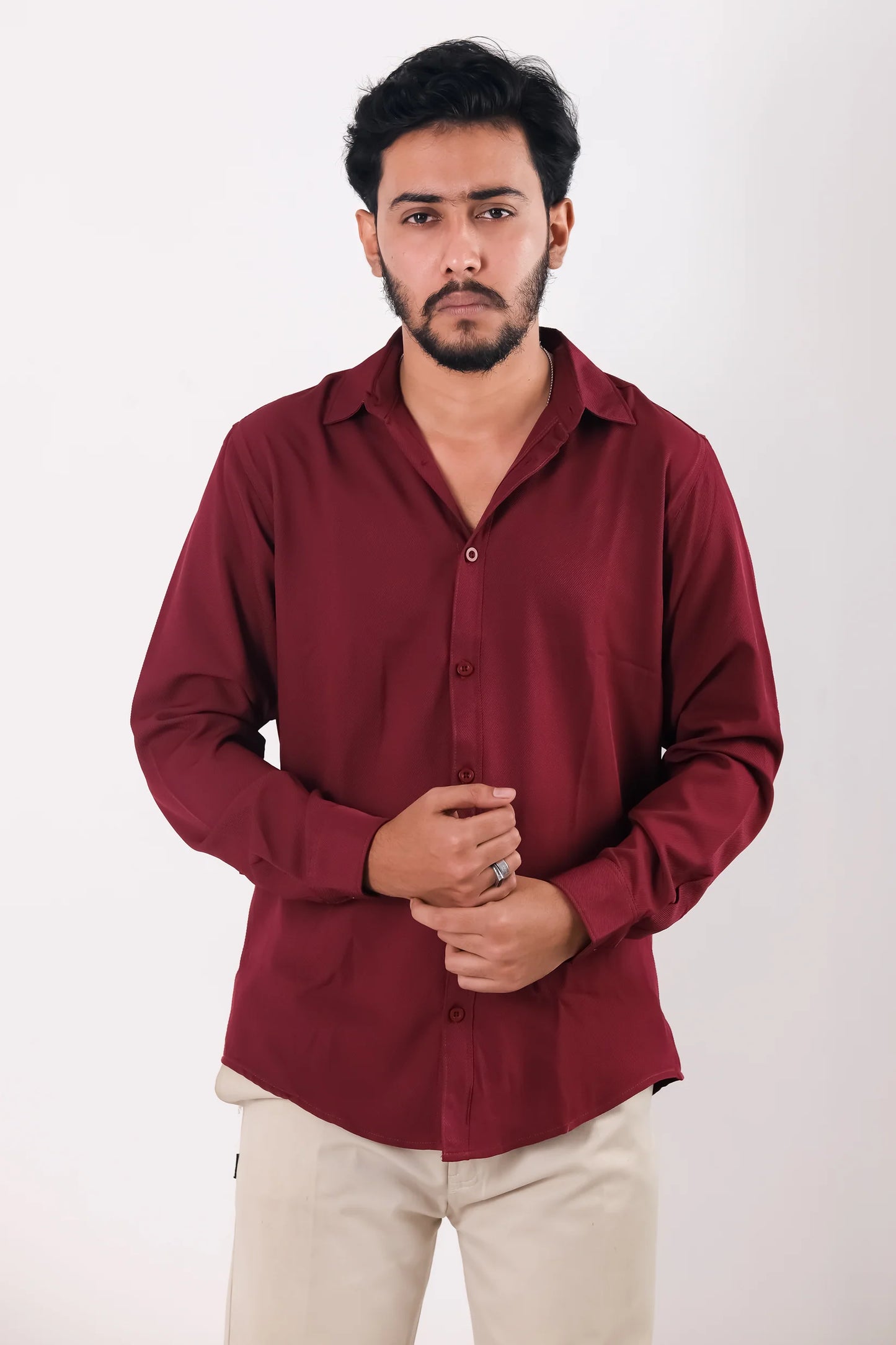 Cherry Cotton Shirt –  Marron