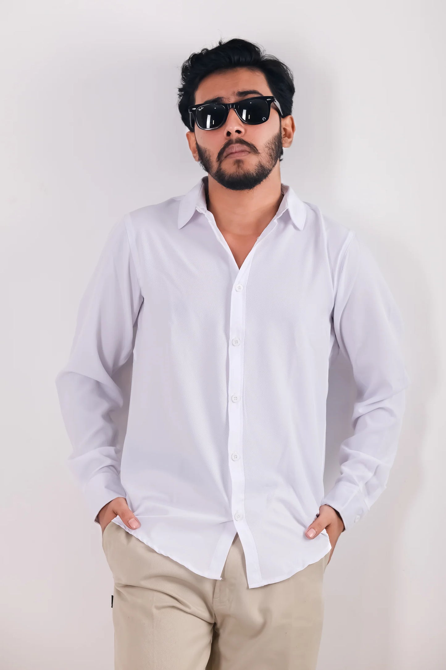 Cherry Cotton Shirt –  White