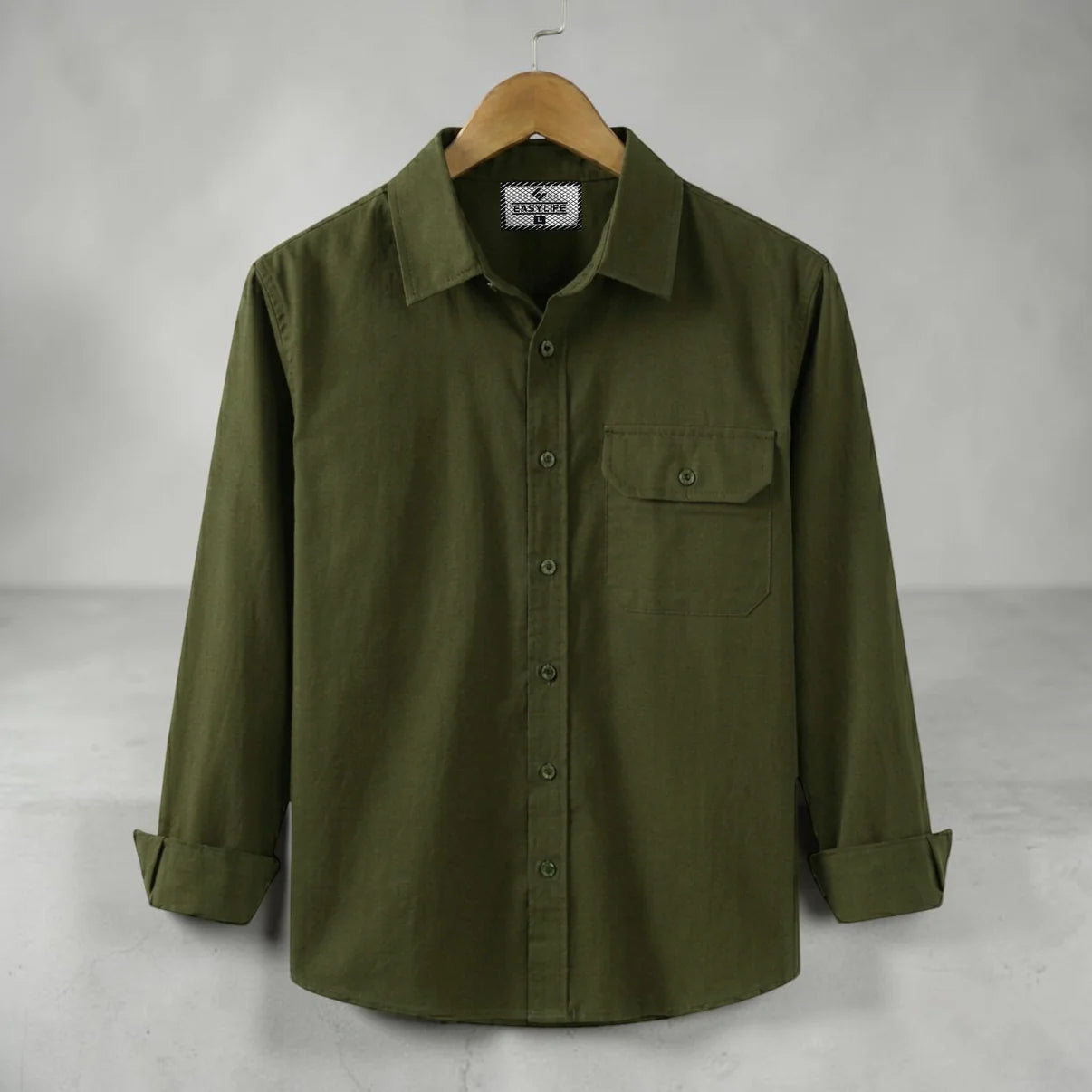 Premium Single Pocket Shirt - Olive