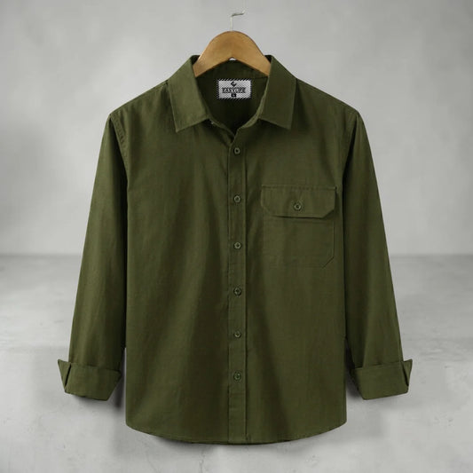 Premium Single Pocket Shirt - Olive