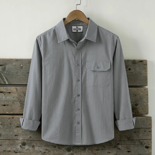 Premium Single Pocket Shirt - Ash