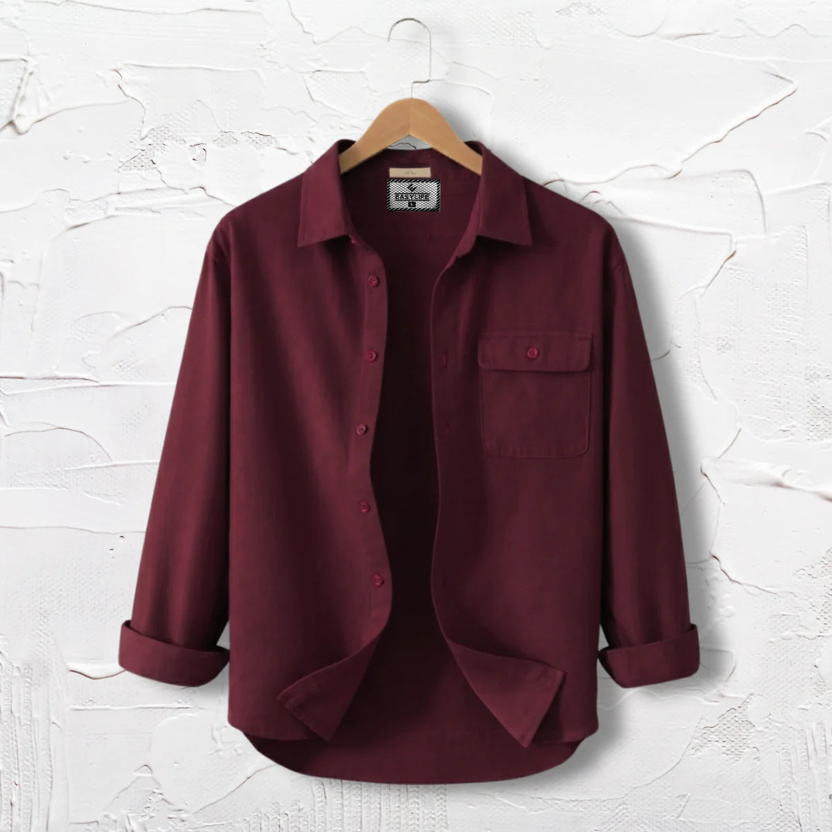Premium Single Pocket Shirt -  Deep Marron