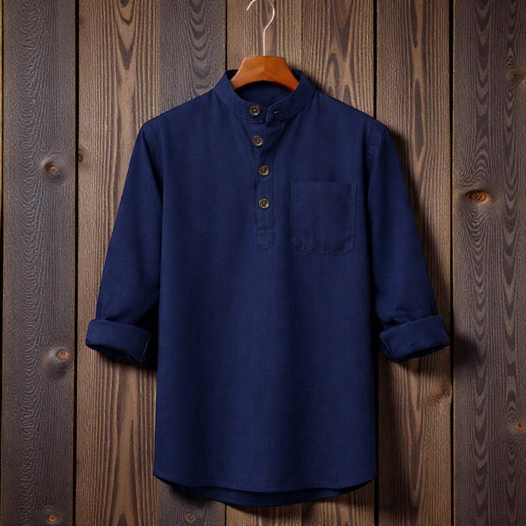 Premium Full Sleeve Luxury Katua - Navy blue