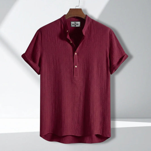 China Cotton Half Sleeve Katua - Marron