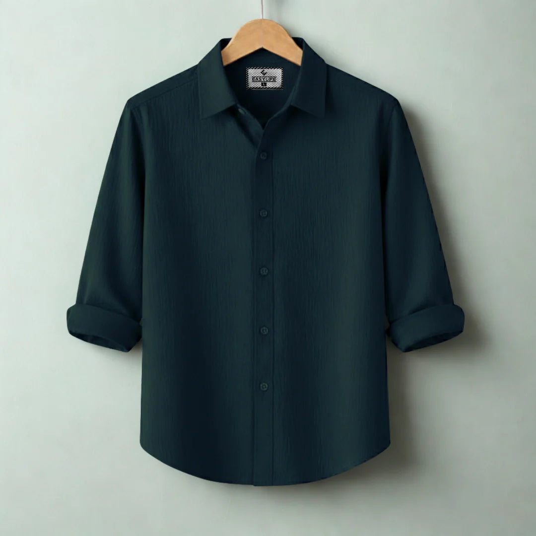 Premum Zafran Full Sleeve Shirt - Midnight Teal