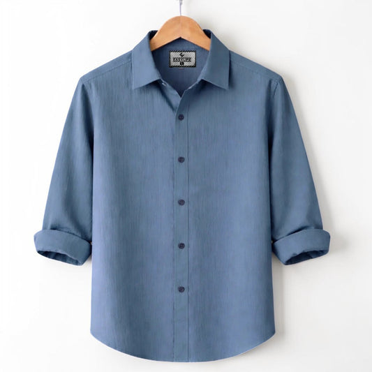 Premum Zafran Full Sleeve Shirt - Sky