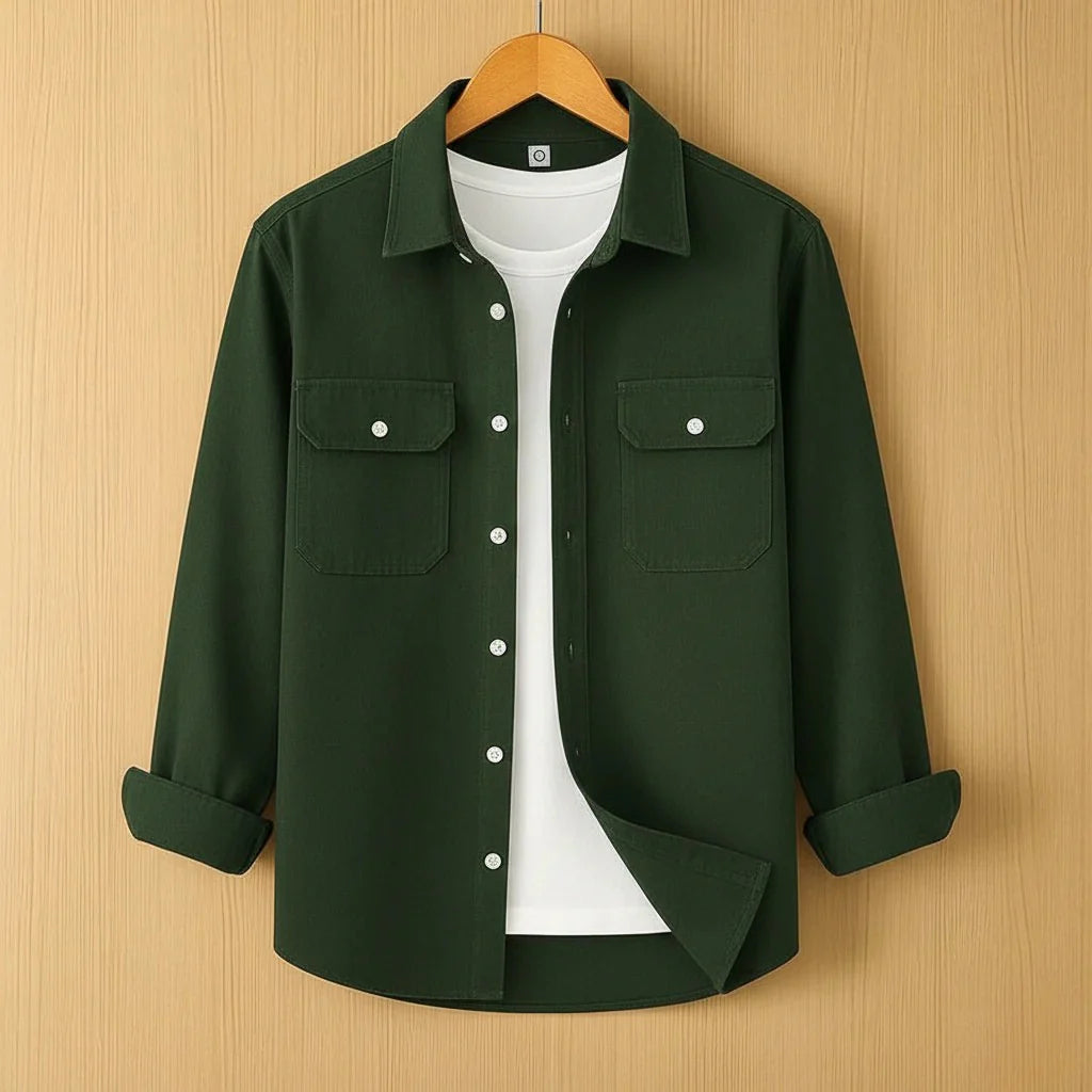 Full Sleeve Casual Shirt For Men -Green