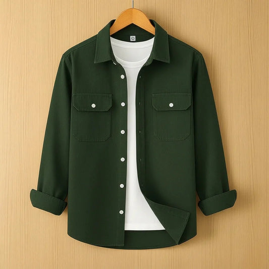 Full Sleeve Casual Shirt For Men -Green