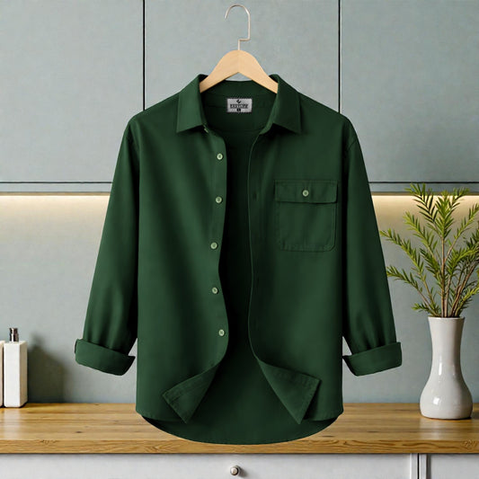 Premium Single Pocket Shirt - Green (Copy)