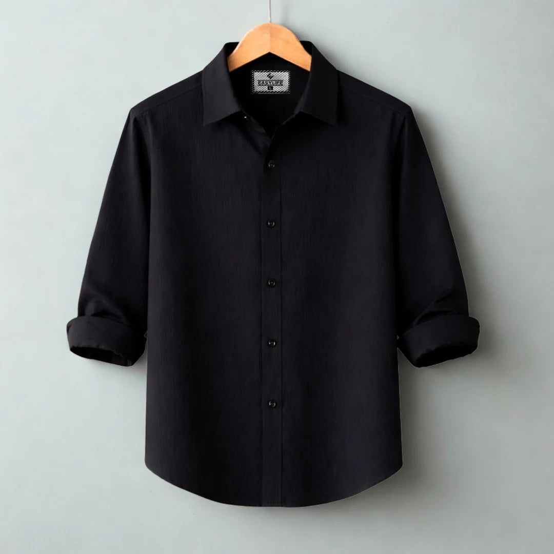 Premum Zafran Full Sleeve Shirt - Black